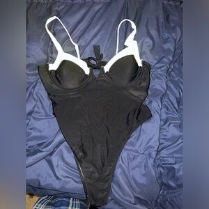 Elegant Black and White Women's swimsuit